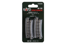 KATO-Lemke K20-101 - N - Gleis, gebogen, R 249 mm 15° (4 Stück)